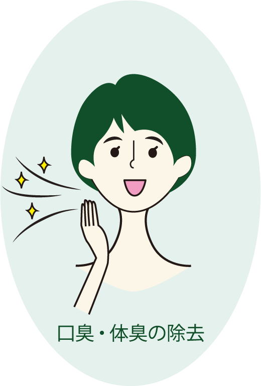 サンクロン 口臭 体臭 効果 イラスト